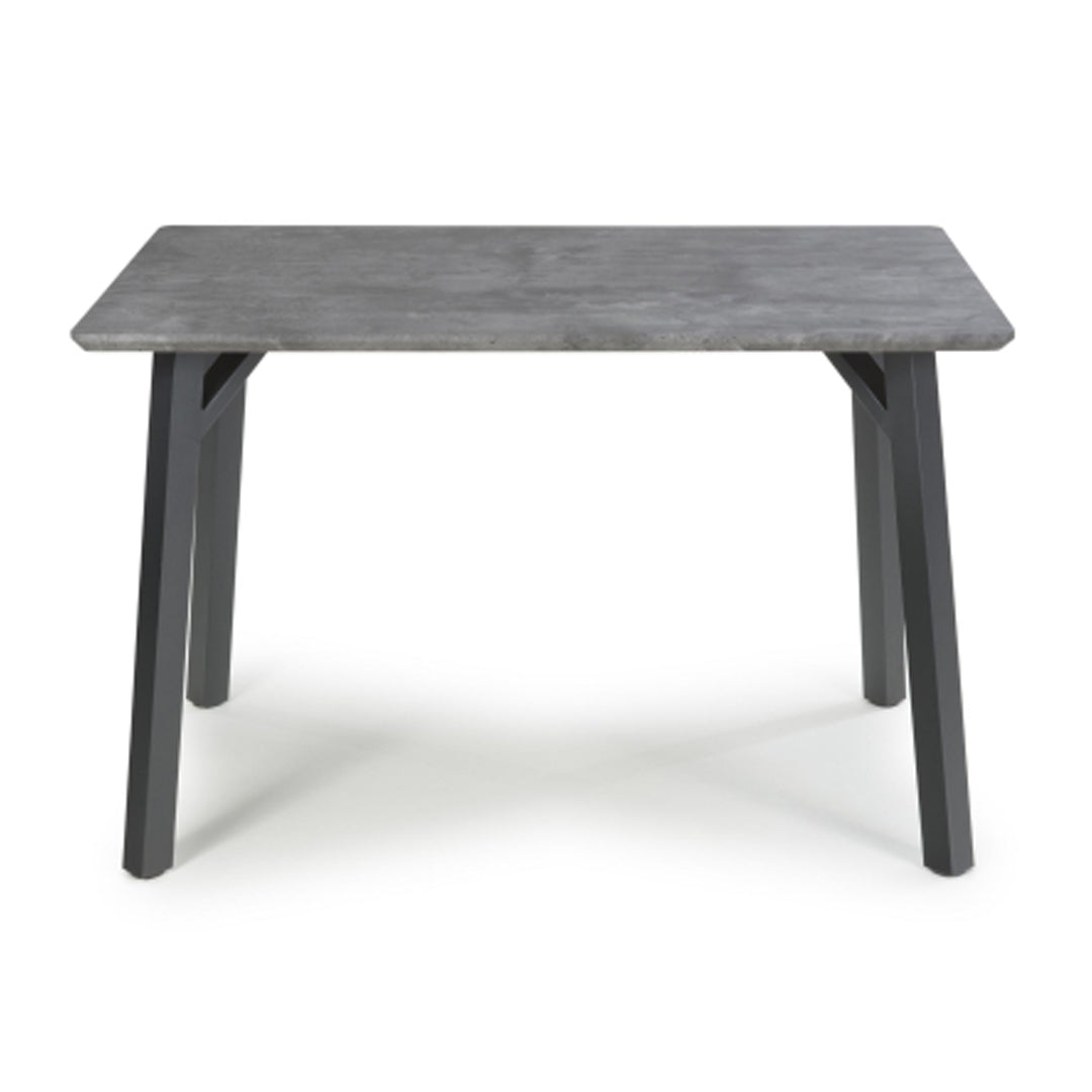 Wooden Dining Table for 4 People in Concrete Effect - Loxdale