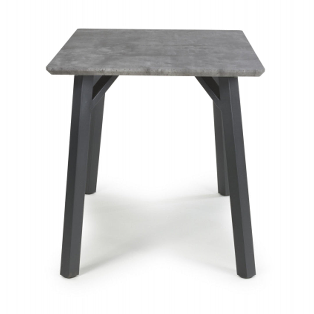 Wooden Dining Table for 4 People in Concrete Effect - Loxdale