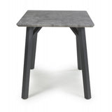 Wooden Dining Table for 4 People in Concrete Effect - Loxdale