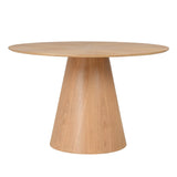 Wooden Dining Table for 4 People Round - Claremont