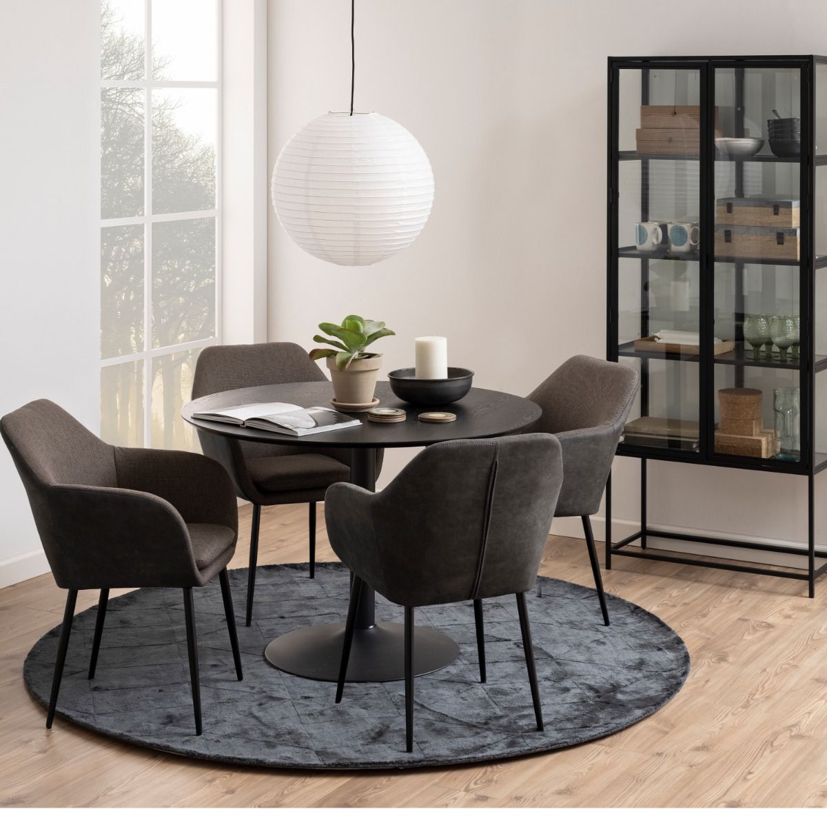 Wooden Dining Table for 4 People Round - Ibiza
