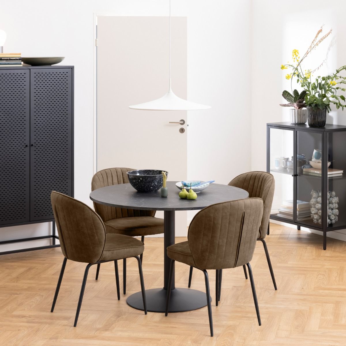 Wooden Dining Table for 4 People Round - Ibiza