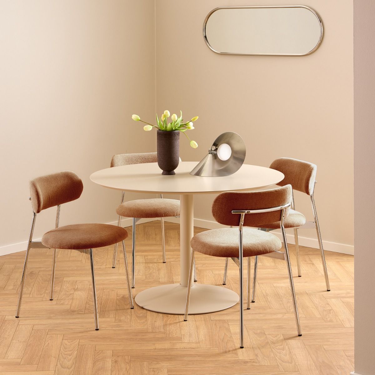 Wooden Dining Table for 4 People Round - Ibiza