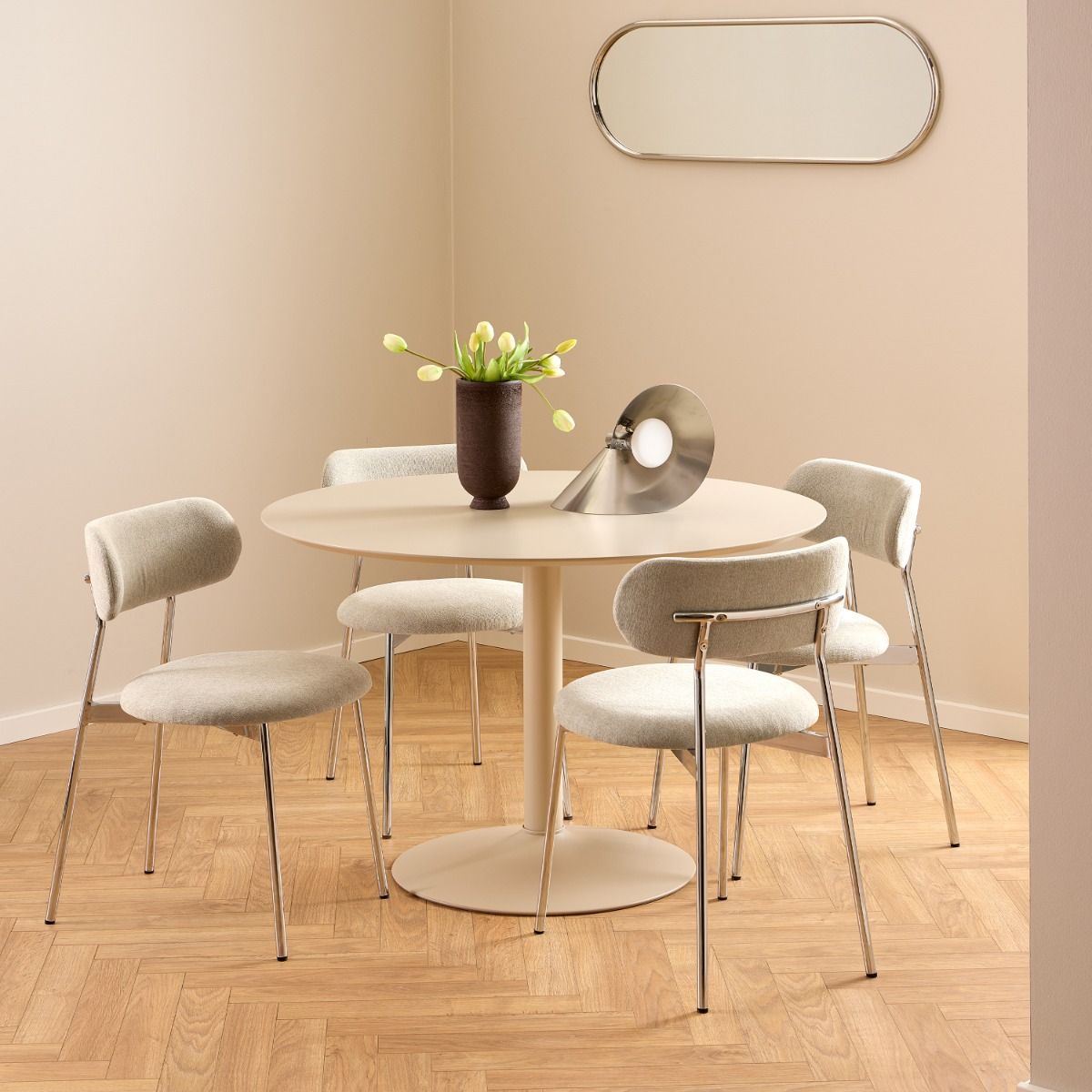 Wooden Dining Table for 4 People Round - Ibiza