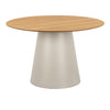 Wooden Dining Table for 4 People Round With Oak Top - Soli
