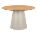 Wooden Dining Table for 4 People Round With Oak Top - Soli