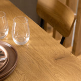 Wooden Dining Table With 4 Peru Oak Dining Chairs - Peru