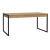Wooden Dining Table for 4 to 6 People With 2 Drawers Rectangular - Duncan