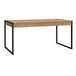 Wooden Dining Table for 4 to 6 People With 2 Drawers Rectangular - Duncan