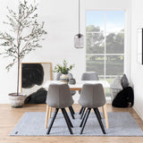 Wooden Dining Table for 4 to 6 People Rectangular - Raven