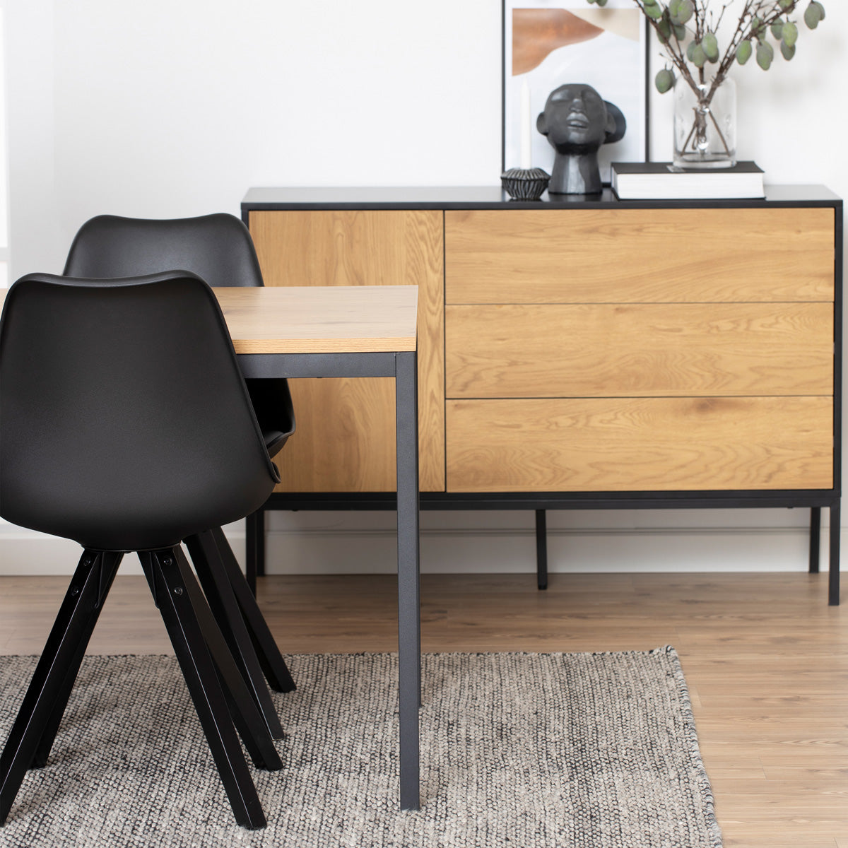 Wooden Dining Table for 4 to 6 People Rectangular - Seaford