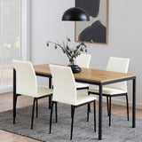 Wooden Dining Table for 4 to 6 People Rectangular - Seaford