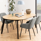 Wooden Dining Table for 4 to 6 People Round - Georgetown