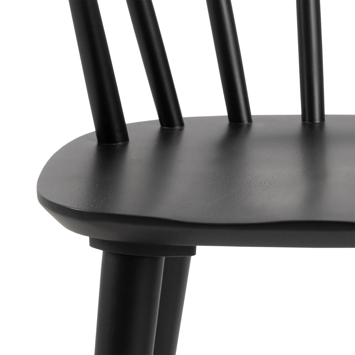 Wooden Dining Table With 6 Ida Black Chairs - Christo