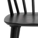 Wooden Dining Table With 6 Ida Black Chairs - Christo