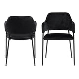 Wooden Dining Table With 6 Lima Black Chairs - Christo