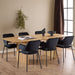 Wooden Dining Table With 6 Lima Black Chairs - Christo