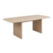 Wooden Dining Table for 6 People 220cm Wide Rectangular - Christo