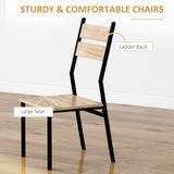 Wooden Dining Table 60cm Wide Square With 2 Chairs - Velmora