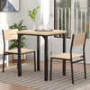 Wooden Dining Table 60cm Wide Square With 2 Chairs - Velmora