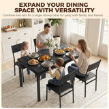 Wooden Dining Table 60cm Wide Square With 2 Chairs - Velmora