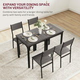 Wooden Dining Table 60cm Wide Square With 2 Chairs - Velmora
