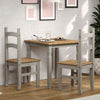 Wooden Dining Table 75cm Wide With 2 Dining Chairs - Corona