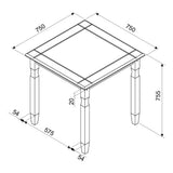 Wooden Dining Table 75cm Wide With 2 Dining Chairs - Corona