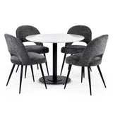 Wooden Dining Table 80cm Wide for 4 People Round - Luca