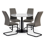 Wooden Dining Table 80cm Wide for 4 People Round - Luca