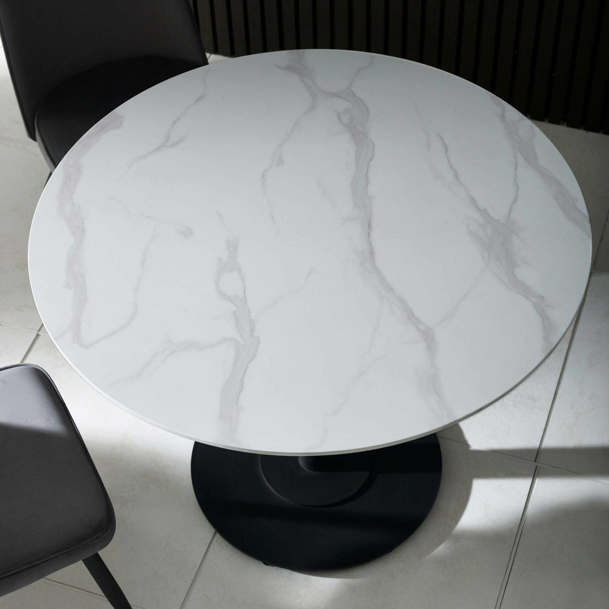 Wooden Dining Table 80cm Wide for 4 People Round - Luca