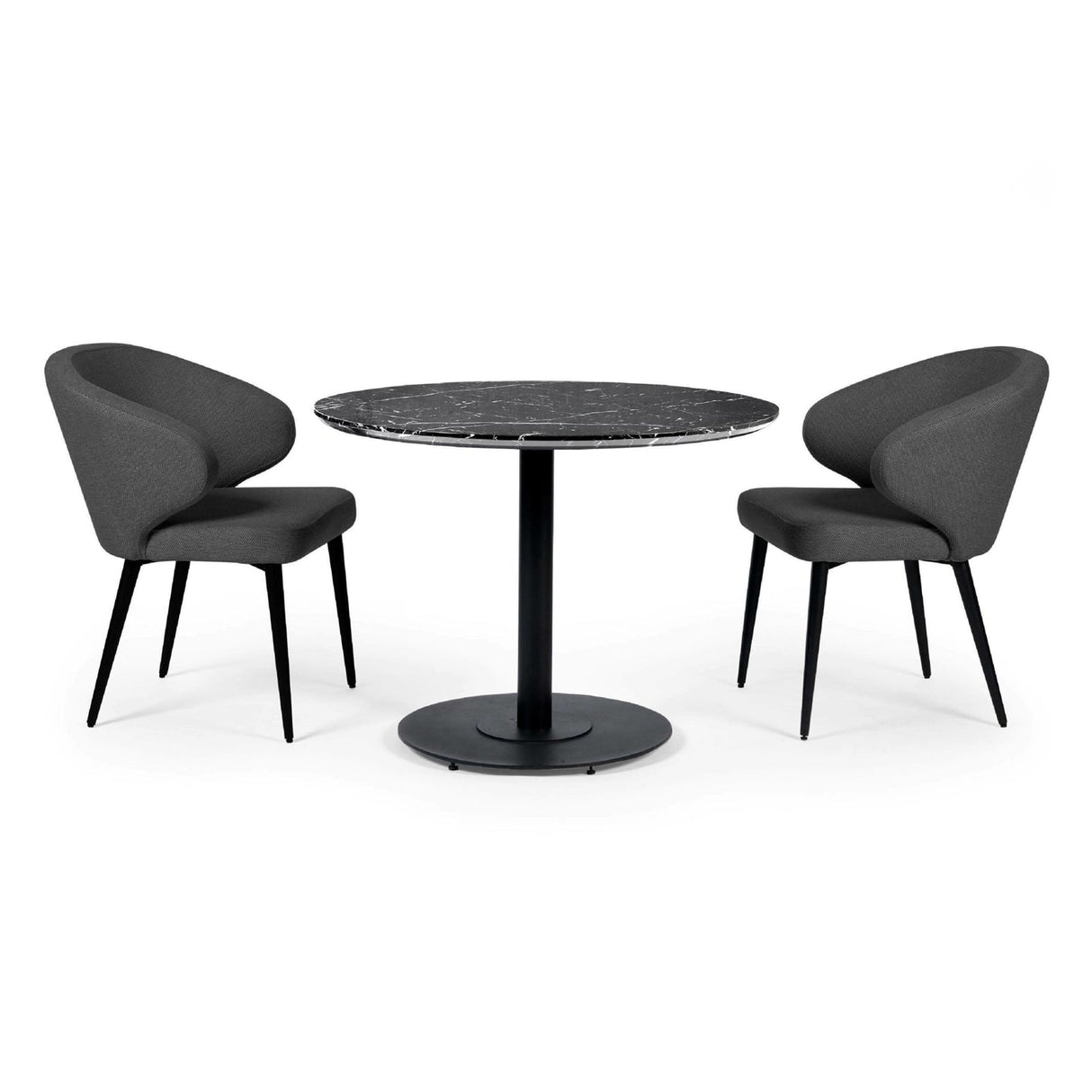 Wooden Dining Table 80cm Wide for 4 People Round - Luca