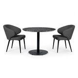 Wooden Dining Table 80cm Wide for 4 People Round - Luca