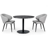 Wooden Dining Table 80cm Wide for 4 People Round - Luca