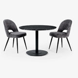 Wooden Dining Table 80cm Wide for 4 People Round - Luca