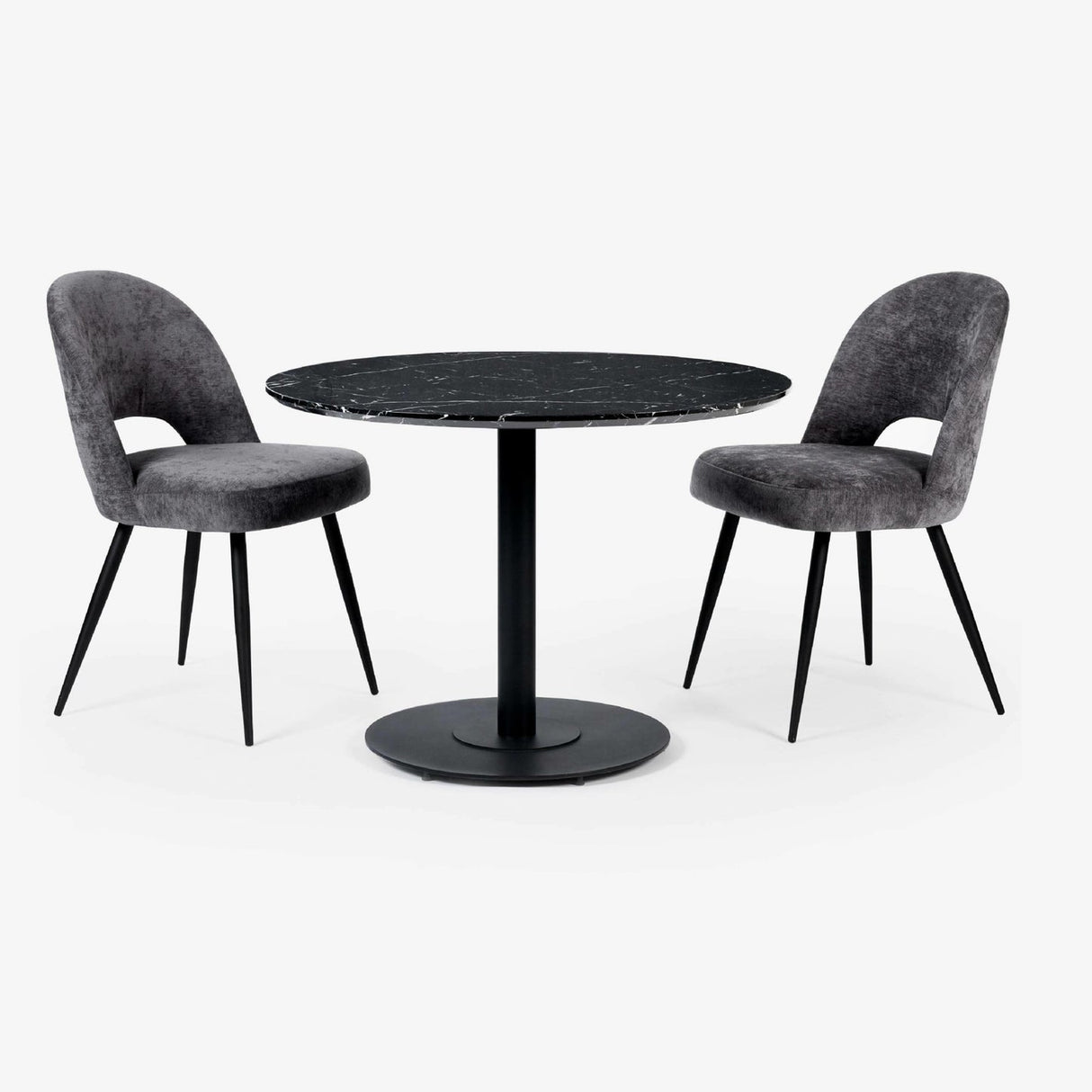 Wooden Dining Table 80cm Wide for 4 People Round - Luca