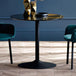 Wooden Dining Table 80cm Wide for 4 People Round - Nero