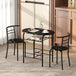Wooden Dining Table 80cm Wide Rectangular With 2 Chairs - Velmora