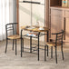 Wooden Dining Table 80cm Wide Rectangular With 2 Chairs - Velmora
