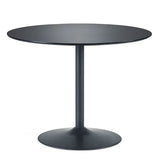 Wooden Dining Table 80cm Wide for 4 People Round - Nero