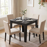 Wooden Dining Table 80cm Wide Square for 4 People - Velmora