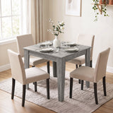 Wooden Dining Table 80cm Wide Square for 4 People - Velmora