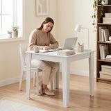 Wooden Dining Table 80cm Wide Square for 4 People - Velmora