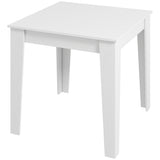 Wooden Dining Table 80cm Wide Square for 4 People - Velmora