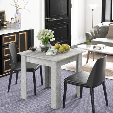 Wooden Dining Table 80cm Wide Square - Velmora