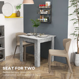 Wooden Dining Table 80cm Wide Square - Velmora