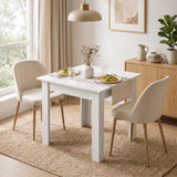 Wooden Dining Table 80cm Wide Square - Velmora
