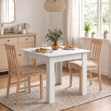 Wooden Dining Table 80cm Wide Square - Velmora