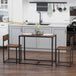 Wooden Dining Table 90cm Wide Rectangular With 2 Chairs - Velmora