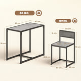 Wooden Dining Table 90cm Wide Rectangular With 2 Chairs - Velmora